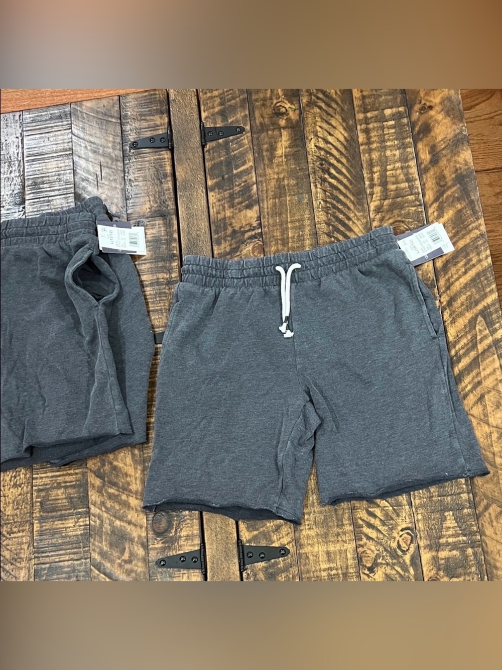 Two  Gray Grayson Threads athletic drawstring elastic waistband shorts